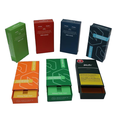 Childproof Vaporizer Cartridge Packaging Box CMYK Printing Recyclable Paper