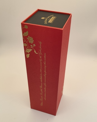 Rigid Luxury Packaging Boxes With Gold Foil Stamping Emboss For Wine OEM ODM