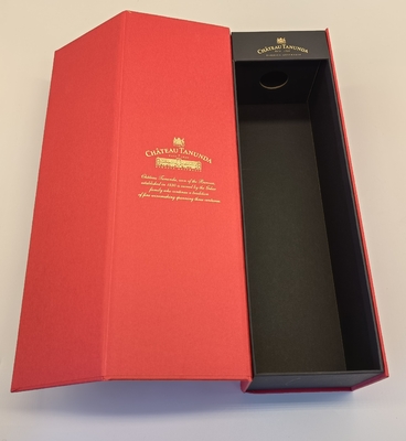 Rigid Luxury Packaging Boxes With Gold Foil Stamping Emboss For Wine OEM ODM
