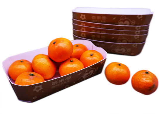 Kotak Kemasan Makanan Lipat, Kotak Karton Tahan Air Untuk Pencetakan Buah CMYK