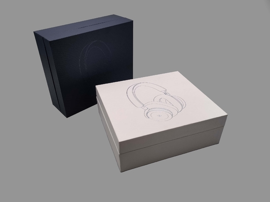 Kertas Khusus Kemasan Kotak Kaku Dengan Stamping Embossing Warna CMYK, untuk Penjualan Elektronik atau Eceran
